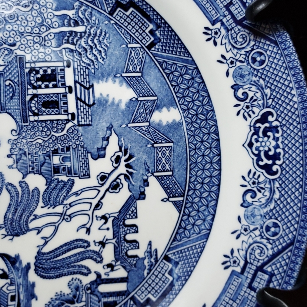 4 of 10.5" dinner plates by Churchill of England blue and white 🤍💙 dinn - Picture 13 of 15